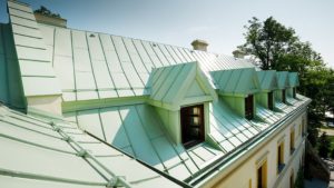 Алюминиевая кровля Система PREFALZ 01 Коричневый P.10 Prefa
